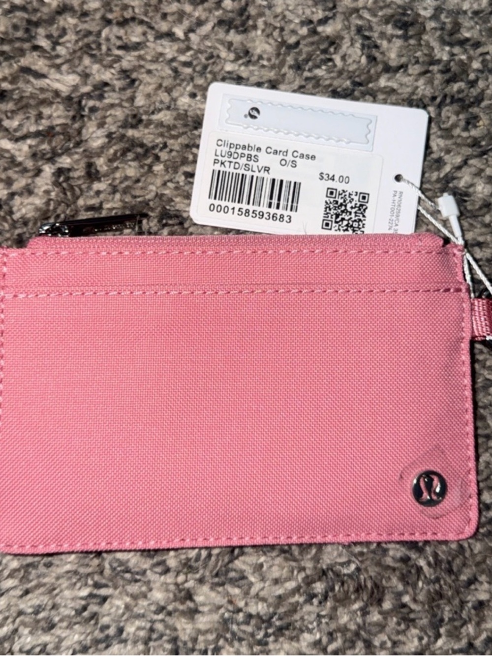 lululemon athletica Pink Clippable Card Case